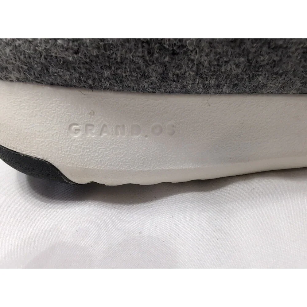 COLE HAAN MENS Size 12 M Grand Pro Sneakers Gray Wool SCUFF MARK see photo